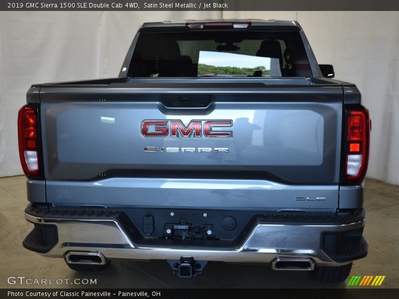 Satin Steel Metallic / Jet Black 2019 GMC Sierra 1500 SLE Double Cab 4WD