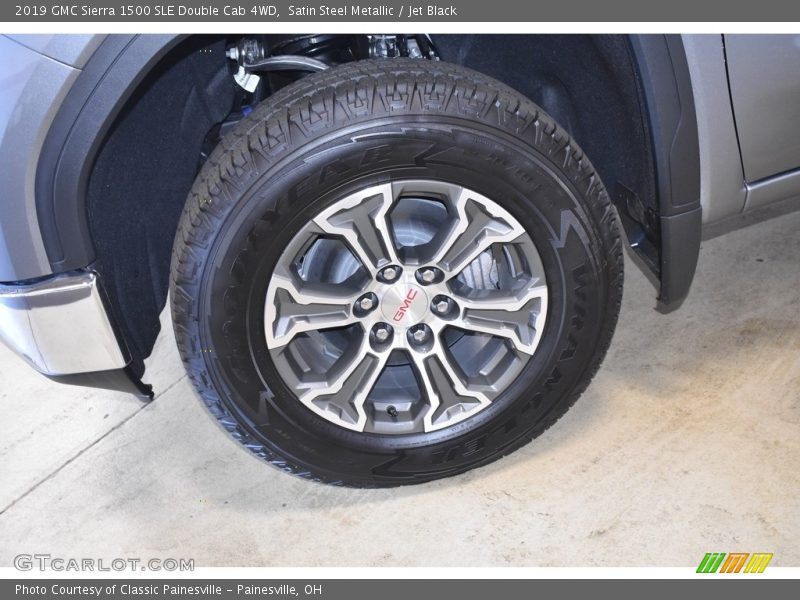 Satin Steel Metallic / Jet Black 2019 GMC Sierra 1500 SLE Double Cab 4WD