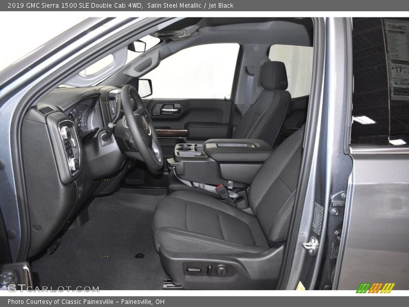 Satin Steel Metallic / Jet Black 2019 GMC Sierra 1500 SLE Double Cab 4WD