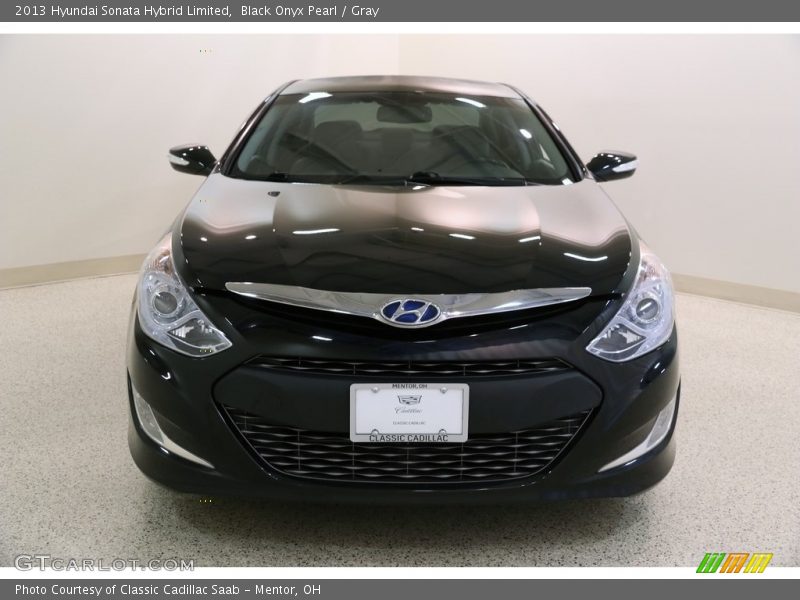 Black Onyx Pearl / Gray 2013 Hyundai Sonata Hybrid Limited