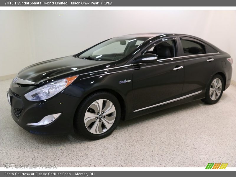 Black Onyx Pearl / Gray 2013 Hyundai Sonata Hybrid Limited