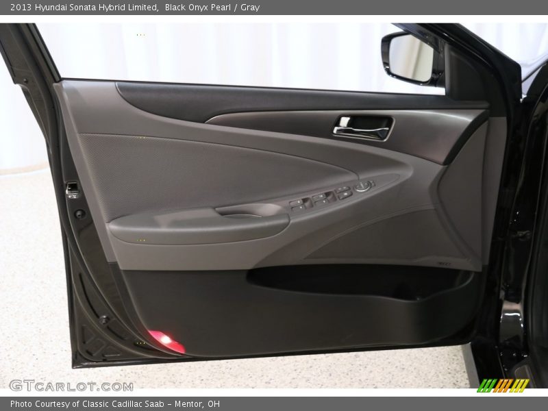 Black Onyx Pearl / Gray 2013 Hyundai Sonata Hybrid Limited