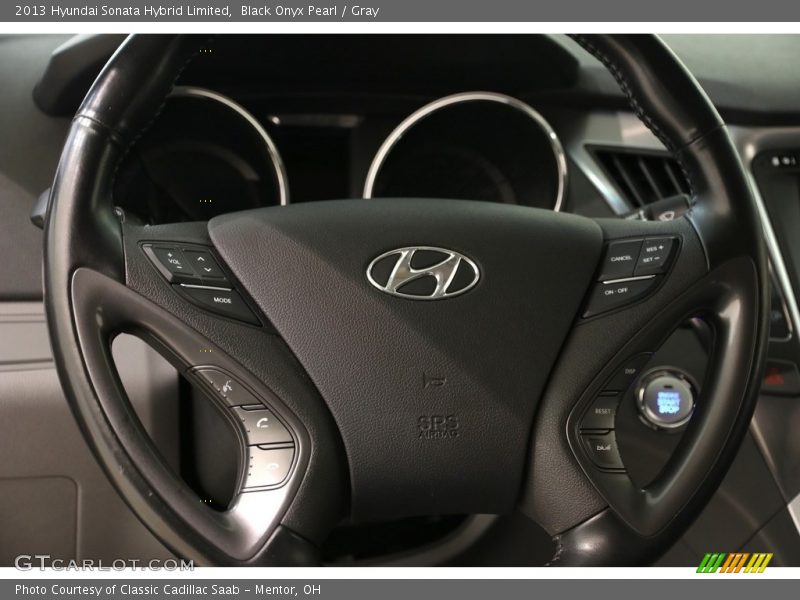 Black Onyx Pearl / Gray 2013 Hyundai Sonata Hybrid Limited