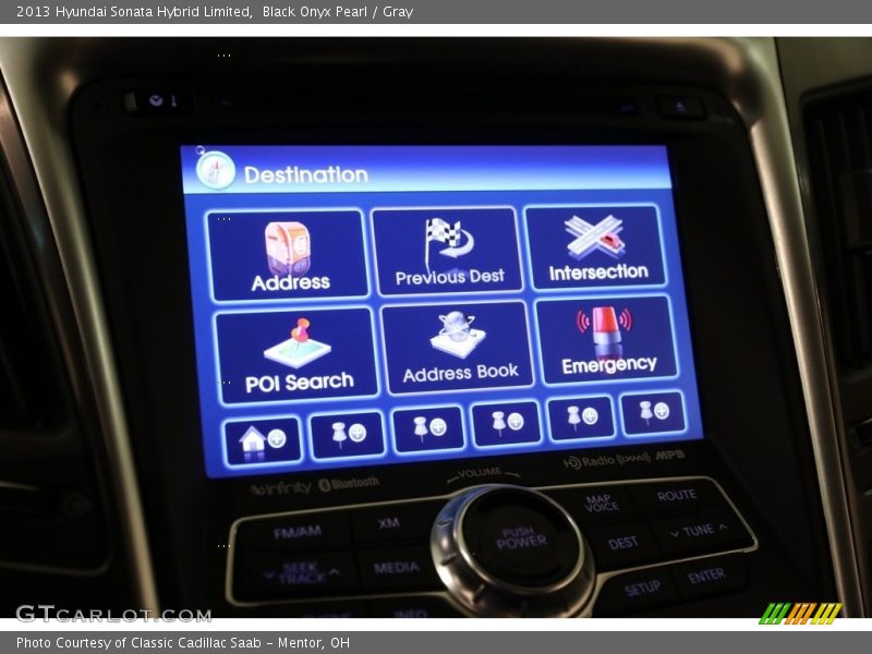 Black Onyx Pearl / Gray 2013 Hyundai Sonata Hybrid Limited