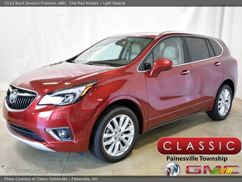 Chili Red Metallic / Light Neutral 2019 Buick Envision Premium AWD