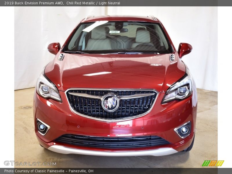 Chili Red Metallic / Light Neutral 2019 Buick Envision Premium AWD