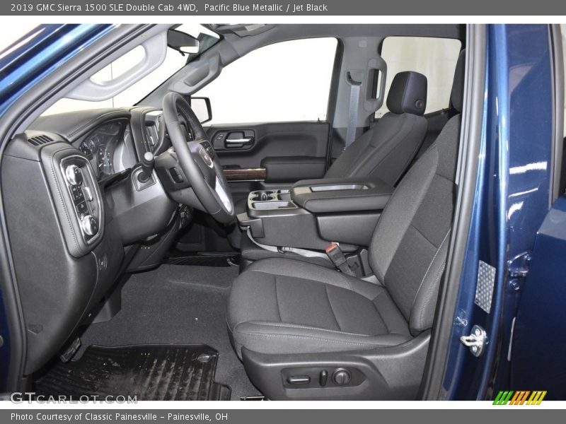 Pacific Blue Metallic / Jet Black 2019 GMC Sierra 1500 SLE Double Cab 4WD