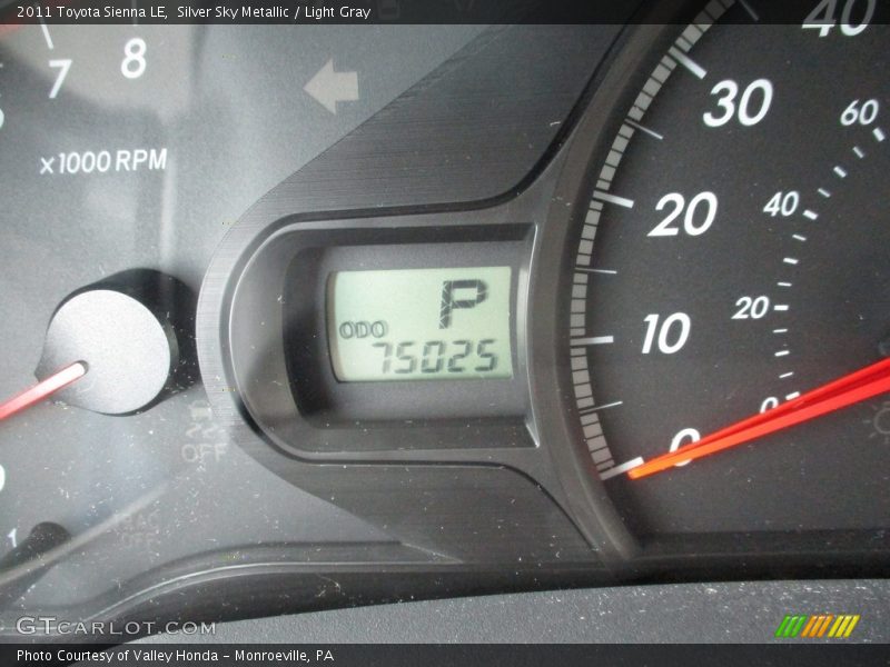 Silver Sky Metallic / Light Gray 2011 Toyota Sienna LE