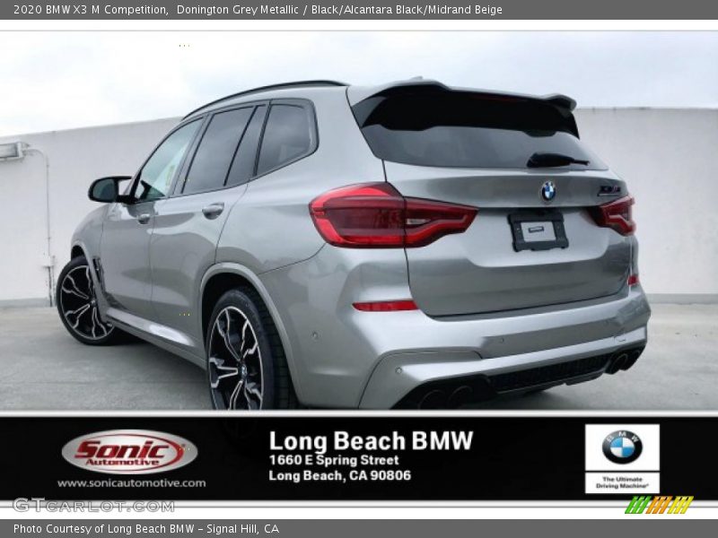 Donington Grey Metallic / Black/Alcantara Black/Midrand Beige 2020 BMW X3 M Competition