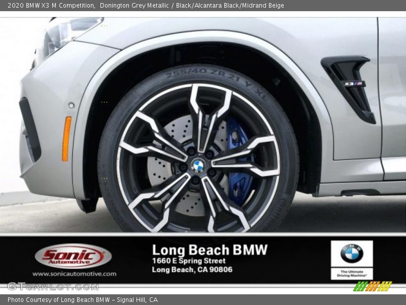 Donington Grey Metallic / Black/Alcantara Black/Midrand Beige 2020 BMW X3 M Competition