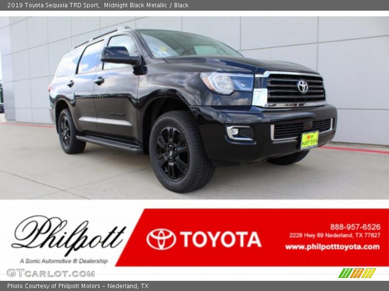 Midnight Black Metallic / Black 2019 Toyota Sequoia TRD Sport