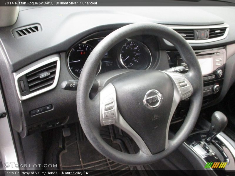 Brilliant Silver / Charcoal 2014 Nissan Rogue SV AWD