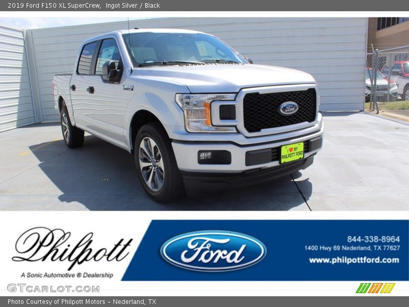 Ingot Silver / Black 2019 Ford F150 XL SuperCrew