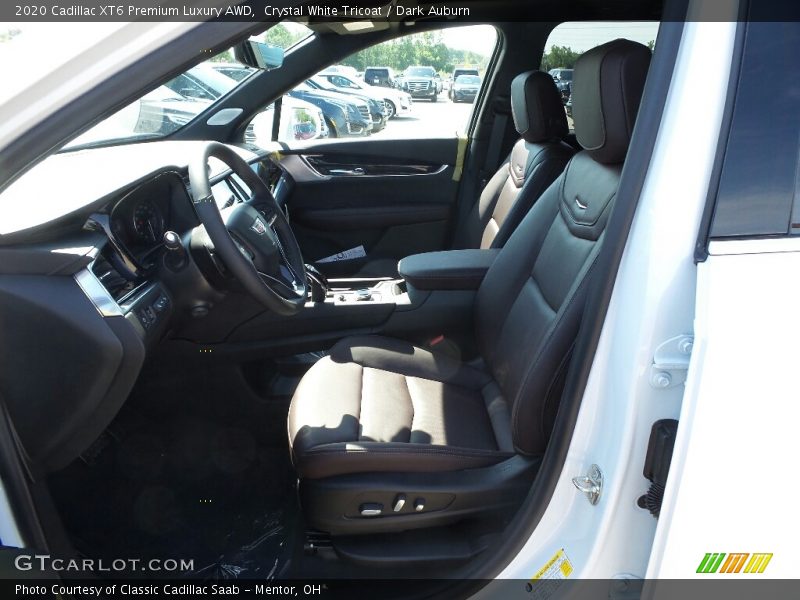 Crystal White Tricoat / Dark Auburn 2020 Cadillac XT6 Premium Luxury AWD