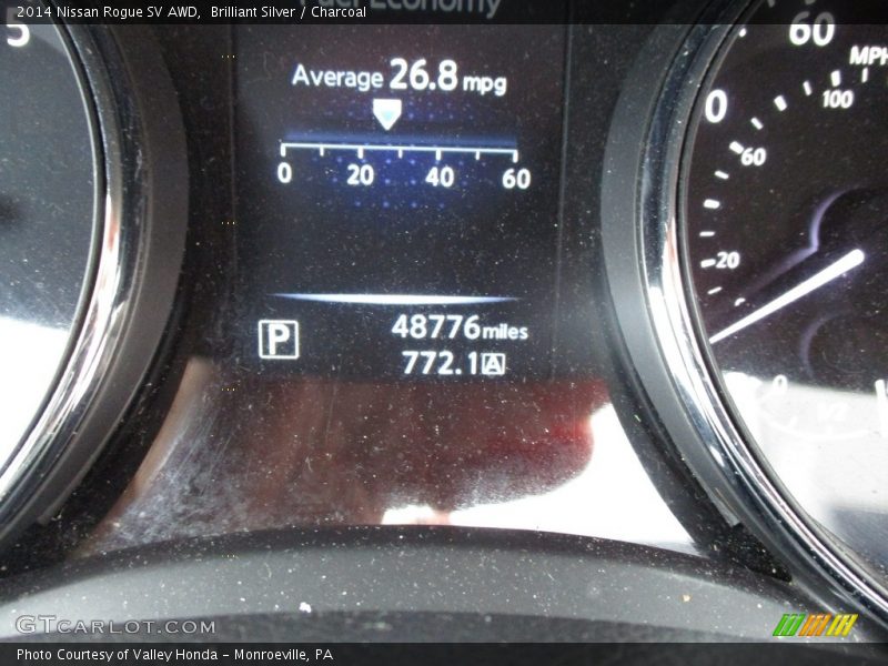 Brilliant Silver / Charcoal 2014 Nissan Rogue SV AWD