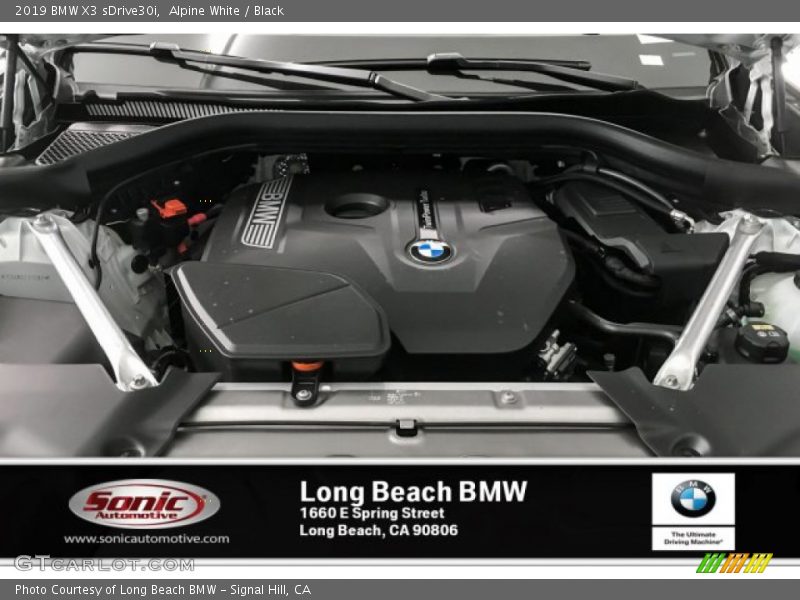 Alpine White / Black 2019 BMW X3 sDrive30i
