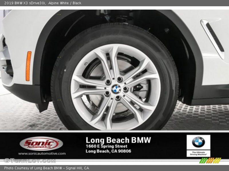 Alpine White / Black 2019 BMW X3 sDrive30i