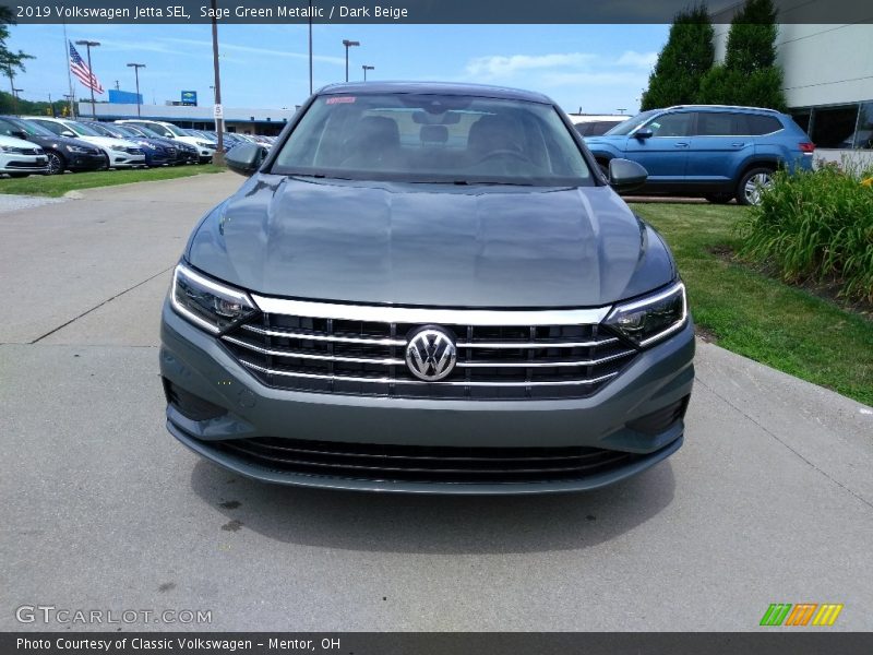 Sage Green Metallic / Dark Beige 2019 Volkswagen Jetta SEL