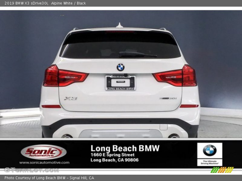 Alpine White / Black 2019 BMW X3 sDrive30i