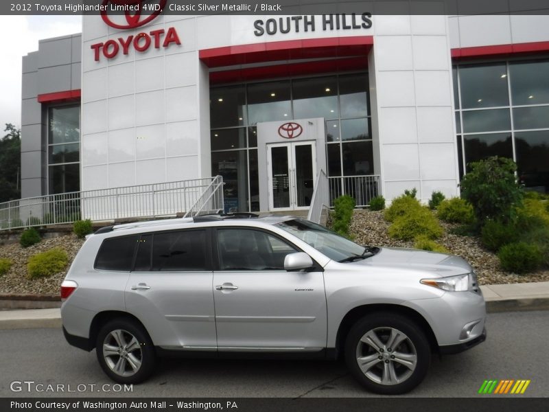 Classic Silver Metallic / Black 2012 Toyota Highlander Limited 4WD