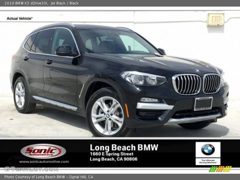 Jet Black / Black 2019 BMW X3 sDrive30i