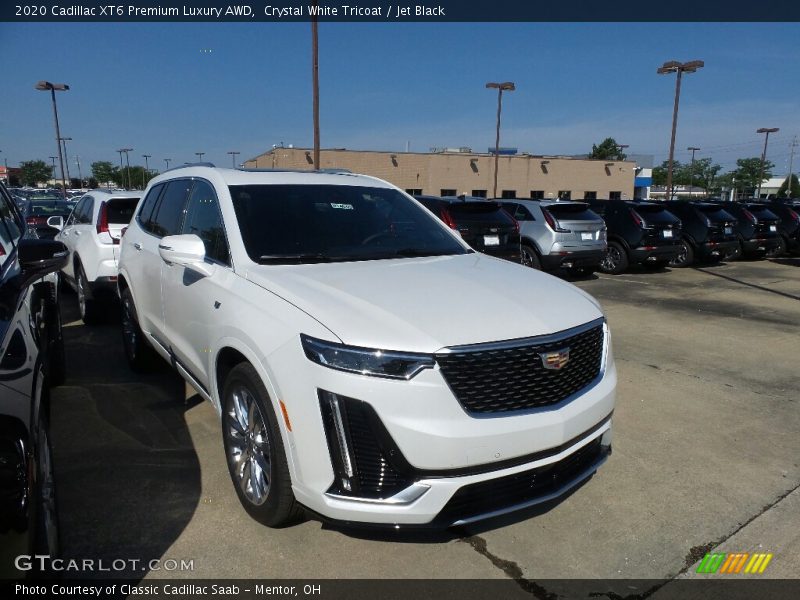 Crystal White Tricoat / Jet Black 2020 Cadillac XT6 Premium Luxury AWD