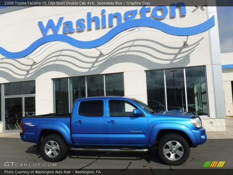 Speedway Blue / Graphite Gray 2008 Toyota Tacoma V6 TRD Sport Double Cab 4x4