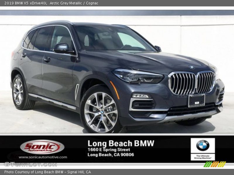 Arctic Grey Metallic / Cognac 2019 BMW X5 xDrive40i