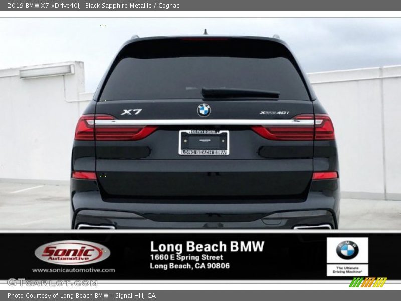 Black Sapphire Metallic / Cognac 2019 BMW X7 xDrive40i