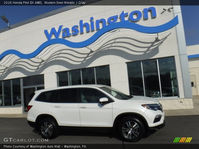 Modern Steel Metallic / Gray 2016 Honda Pilot EX AWD