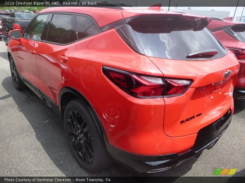 Red Hot / Jet Black 2019 Chevrolet Blazer RS AWD