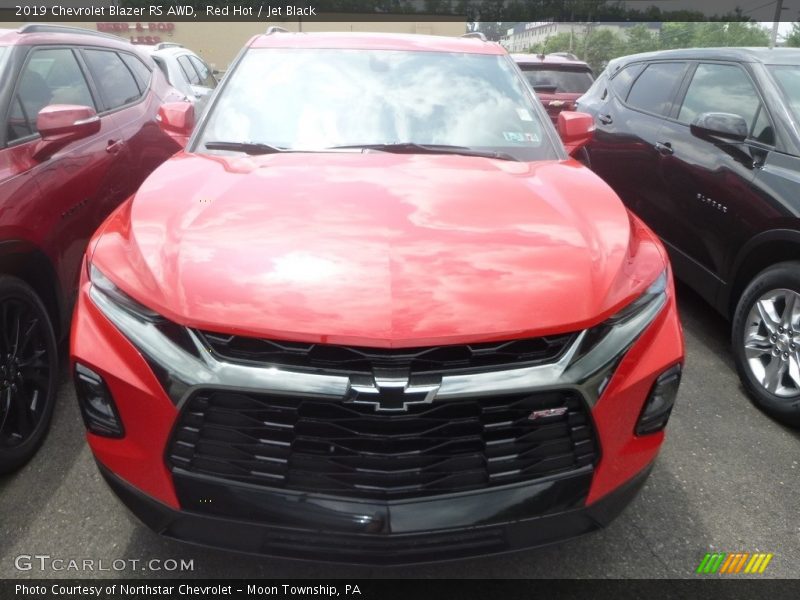 Red Hot / Jet Black 2019 Chevrolet Blazer RS AWD
