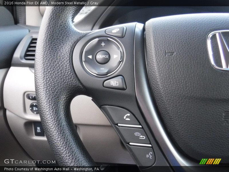 Modern Steel Metallic / Gray 2016 Honda Pilot EX AWD