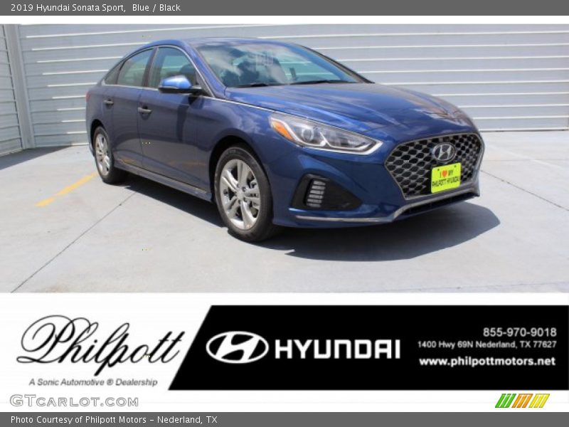 Blue / Black 2019 Hyundai Sonata Sport