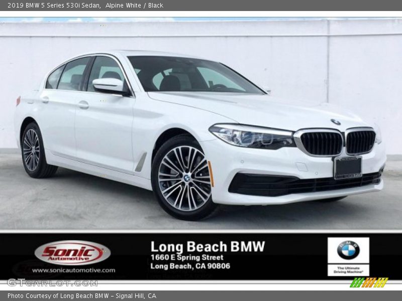 Alpine White / Black 2019 BMW 5 Series 530i Sedan