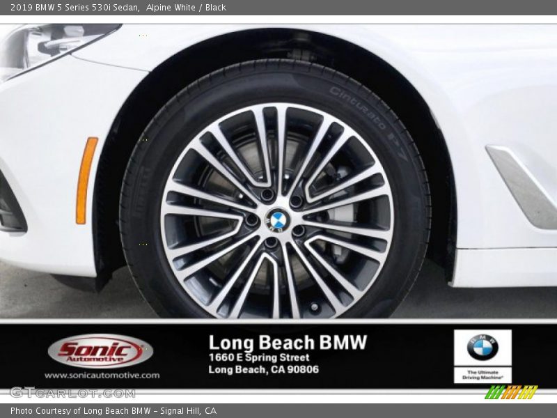 Alpine White / Black 2019 BMW 5 Series 530i Sedan