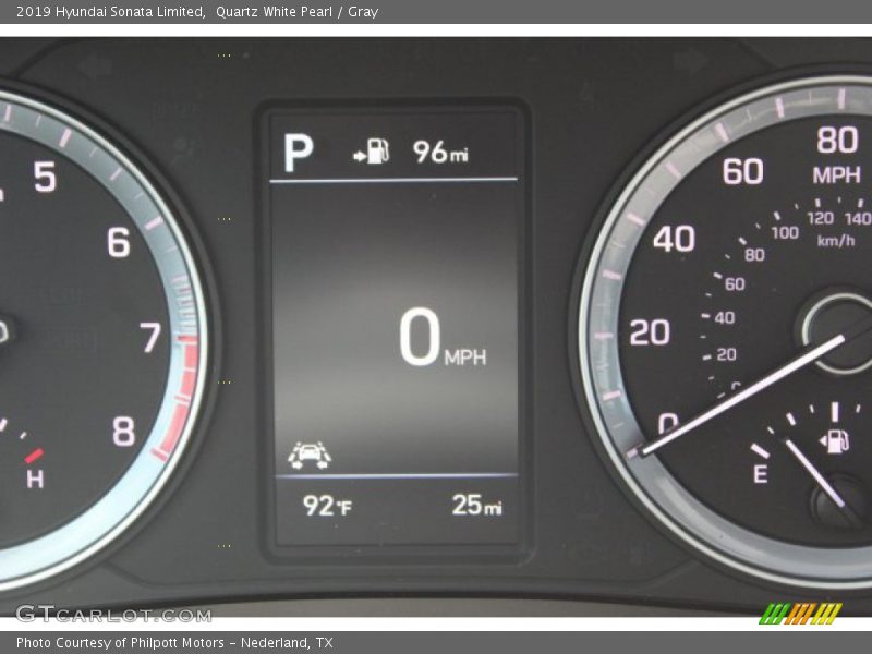 Quartz White Pearl / Gray 2019 Hyundai Sonata Limited
