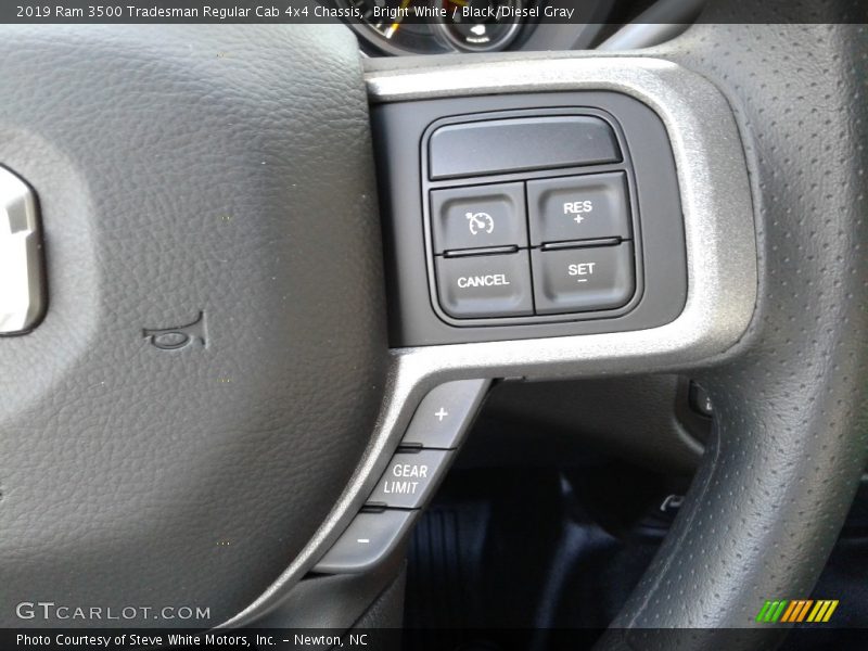 Bright White / Black/Diesel Gray 2019 Ram 3500 Tradesman Regular Cab 4x4 Chassis