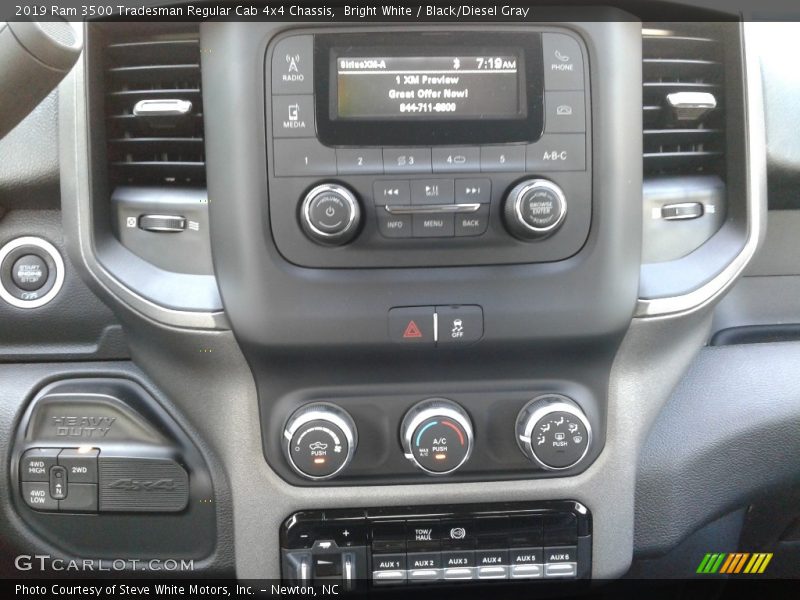Bright White / Black/Diesel Gray 2019 Ram 3500 Tradesman Regular Cab 4x4 Chassis