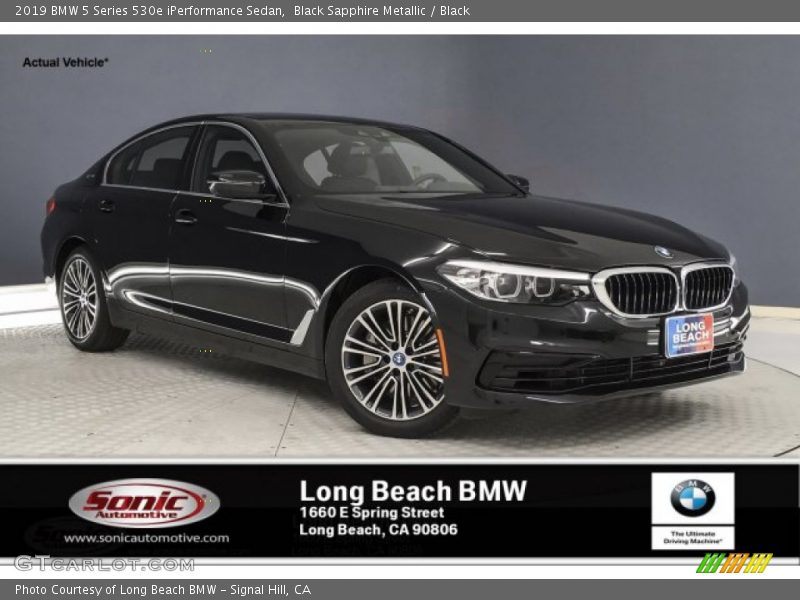 Black Sapphire Metallic / Black 2019 BMW 5 Series 530e iPerformance Sedan