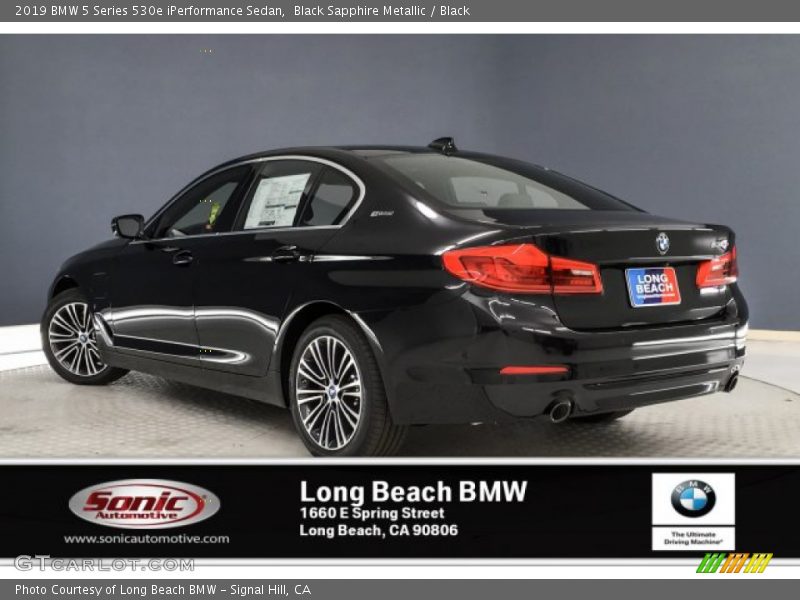 Black Sapphire Metallic / Black 2019 BMW 5 Series 530e iPerformance Sedan