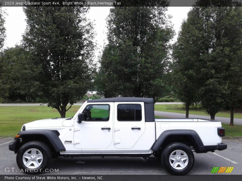 Bright White / Black/Heritage Tan 2020 Jeep Gladiator Sport 4x4