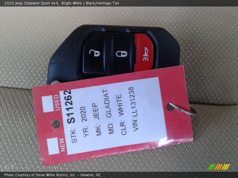 Bright White / Black/Heritage Tan 2020 Jeep Gladiator Sport 4x4
