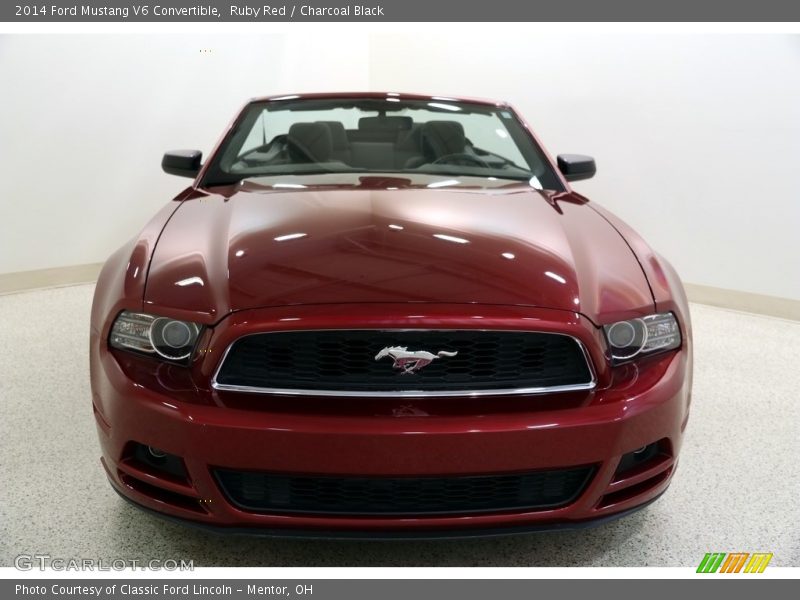 Ruby Red / Charcoal Black 2014 Ford Mustang V6 Convertible