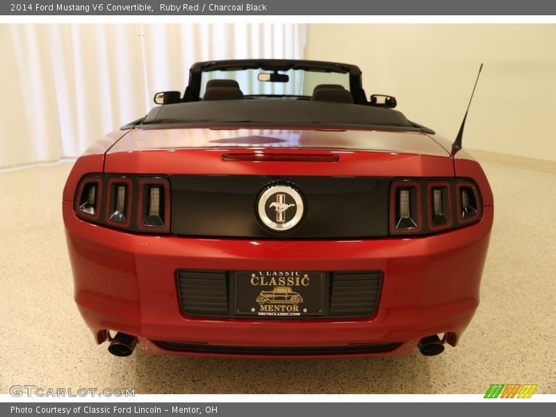 Ruby Red / Charcoal Black 2014 Ford Mustang V6 Convertible