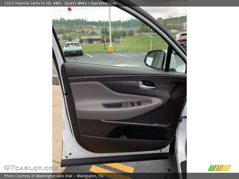 Quartz White / Espresso/Gray 2020 Hyundai Santa Fe SEL AWD