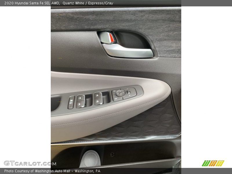 Quartz White / Espresso/Gray 2020 Hyundai Santa Fe SEL AWD