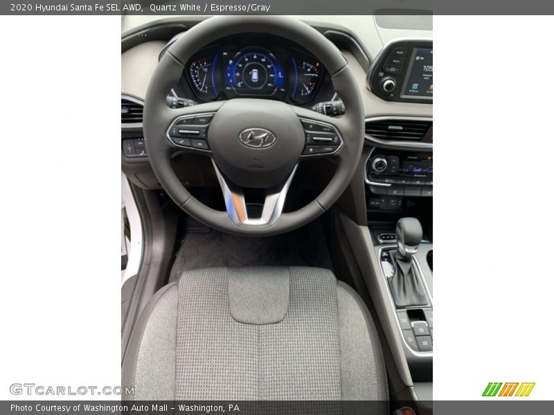 Quartz White / Espresso/Gray 2020 Hyundai Santa Fe SEL AWD