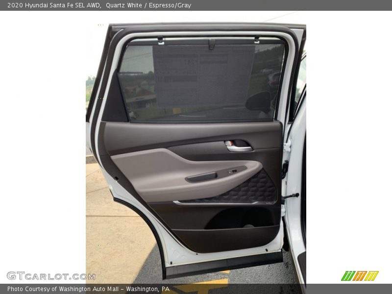 Quartz White / Espresso/Gray 2020 Hyundai Santa Fe SEL AWD