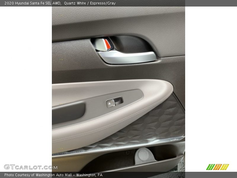 Quartz White / Espresso/Gray 2020 Hyundai Santa Fe SEL AWD